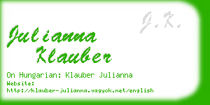 julianna klauber business card